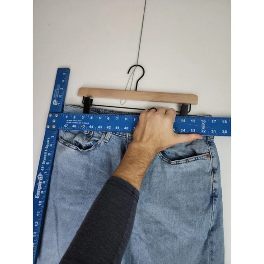 Levi Strauss 514 Blue Jeans Mens Size 34W 32L Straight‎ Fit Flex